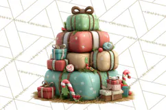 Farm Animal Christmas Clipart Baby Animals Holiday PNG Product Image 5