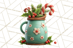 Farm Animal Christmas Clipart Baby Animals Holiday PNG Product Image 3