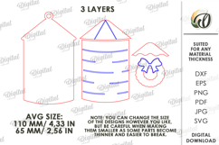 Farm Christmas Ornaments Bundle Lasercut. Christmas SVG Product Image 3