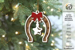Farm Christmas Ornaments Bundle Lasercut. Christmas SVG Product Image 12