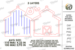 Farm Christmas Ornament Laser Cut. Christmas Tree Decor SVG Product Image 2