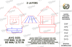 Farm Christmas Ornament Laser Cut. Christmas Tree Decor SVG Product Image 2