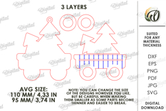 Farm Christmas Ornament Laser Cut. Christmas Tree Decor SVG Product Image 2