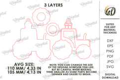 Farm Christmas Ornament Laser Cut. Christmas Tree Decor SVG Product Image 2