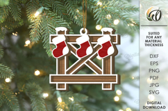 Farm Christmas Ornaments Bundle Lasercut. Christmas SVG Product Image 9