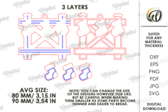 Farm Christmas Ornament Laser Cut. Christmas Tree Decor SVG Product Image 2