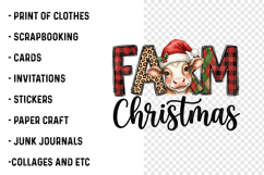 Farm Christmas Png, Christmas Animals Product Image 2