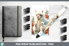 GorgeousFarm Christmas Poinsettia Pen Wrap design.