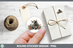 GorgeousFarm Christmas Poinsettia Stickers design.