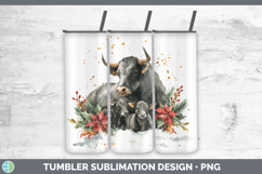 GorgeousFarm Christmas Poinsettia Tumbler design.