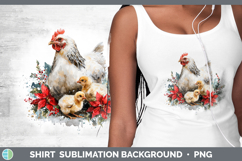 GorgeousFarm Christmas Poinsettia Shirt design.