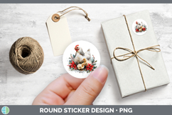 GorgeousFarm Christmas Poinsettia Stickers design.