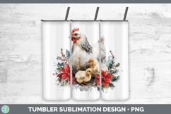 GorgeousFarm Christmas Poinsettia Tumbler design.