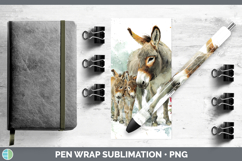 GorgeousFarm Christmas Poinsettia Pen Wrap design.