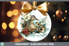 GorgeousFarm Christmas Poinsettia Ornament design.