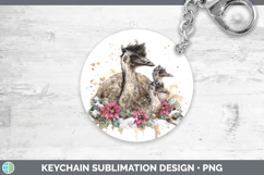 GorgeousFarm Christmas Poinsettia Keychain design.