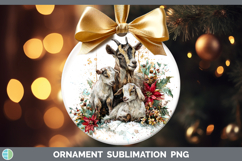 GorgeousFarm Christmas Poinsettia Ornament design.