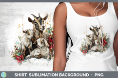 GorgeousFarm Christmas Poinsettia Shirt design.