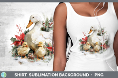 GorgeousFarm Christmas Poinsettia Shirt design.