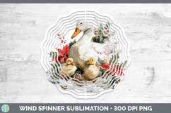 GorgeousFarm Christmas Poinsettia Wind Spinner design.