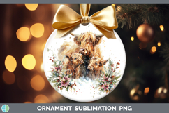 GorgeousFarm Christmas Poinsettia Ornament design.