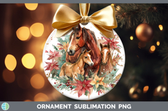 GorgeousFarm Christmas Poinsettia Ornament design.