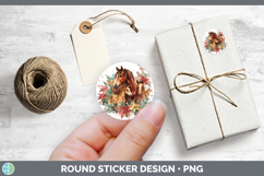 GorgeousFarm Christmas Poinsettia Stickers design.