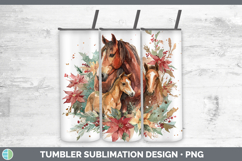 GorgeousFarm Christmas Poinsettia Tumbler design.