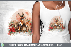 GorgeousFarm Christmas Poinsettia Shirt design.