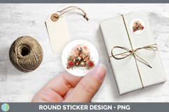 GorgeousFarm Christmas Poinsettia Stickers design.