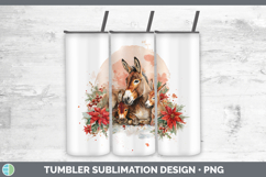 GorgeousFarm Christmas Poinsettia Tumbler design.