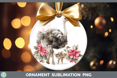 GorgeousFarm Christmas Poinsettia Ornament design.