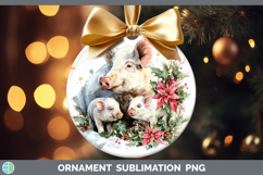 GorgeousFarm Christmas Poinsettia Ornament design.