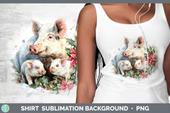 GorgeousFarm Christmas Poinsettia Shirt design.