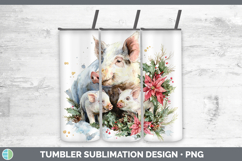 GorgeousFarm Christmas Poinsettia Tumbler design.