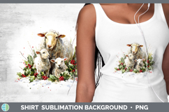 GorgeousFarm Christmas Poinsettia Shirt design.