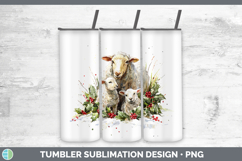 GorgeousFarm Christmas Poinsettia Tumbler design.