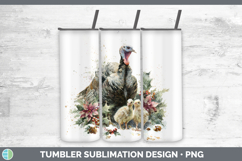 GorgeousFarm Christmas Poinsettia Tumbler design.