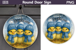 Merry Christmas Round Sign | Chicken Door Sign Product Image 1