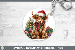 GorgeousFarm Christmas Santa Keychain design.