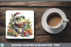 GorgeousFarm Christmas Santa Square Coaster design.