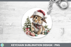 GorgeousFarm Christmas Santa Keychain design.