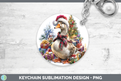 GorgeousFarm Christmas Santa Keychain design.
