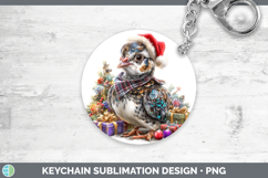 GorgeousFarm Christmas Santa Keychain design.
