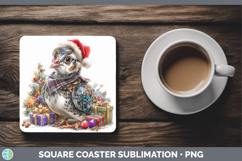GorgeousFarm Christmas Santa Square Coaster design.