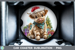 GorgeousFarm Christmas Santa Car Coaster design.