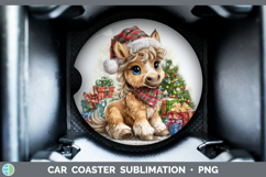 GorgeousFarm Christmas Santa Car Coaster design.
