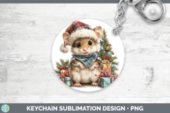 GorgeousFarm Christmas Santa Keychain design.