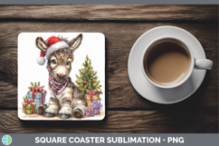 GorgeousFarm Christmas Santa Square Coaster design.