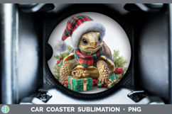 GorgeousFarm Christmas Santa Car Coaster design.